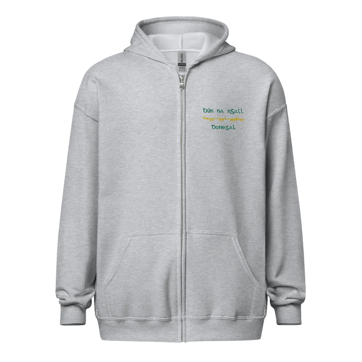 Donegal/Dún na nGall, Orthodox Style Ogham embroidered Zip Hoodie product image (1)