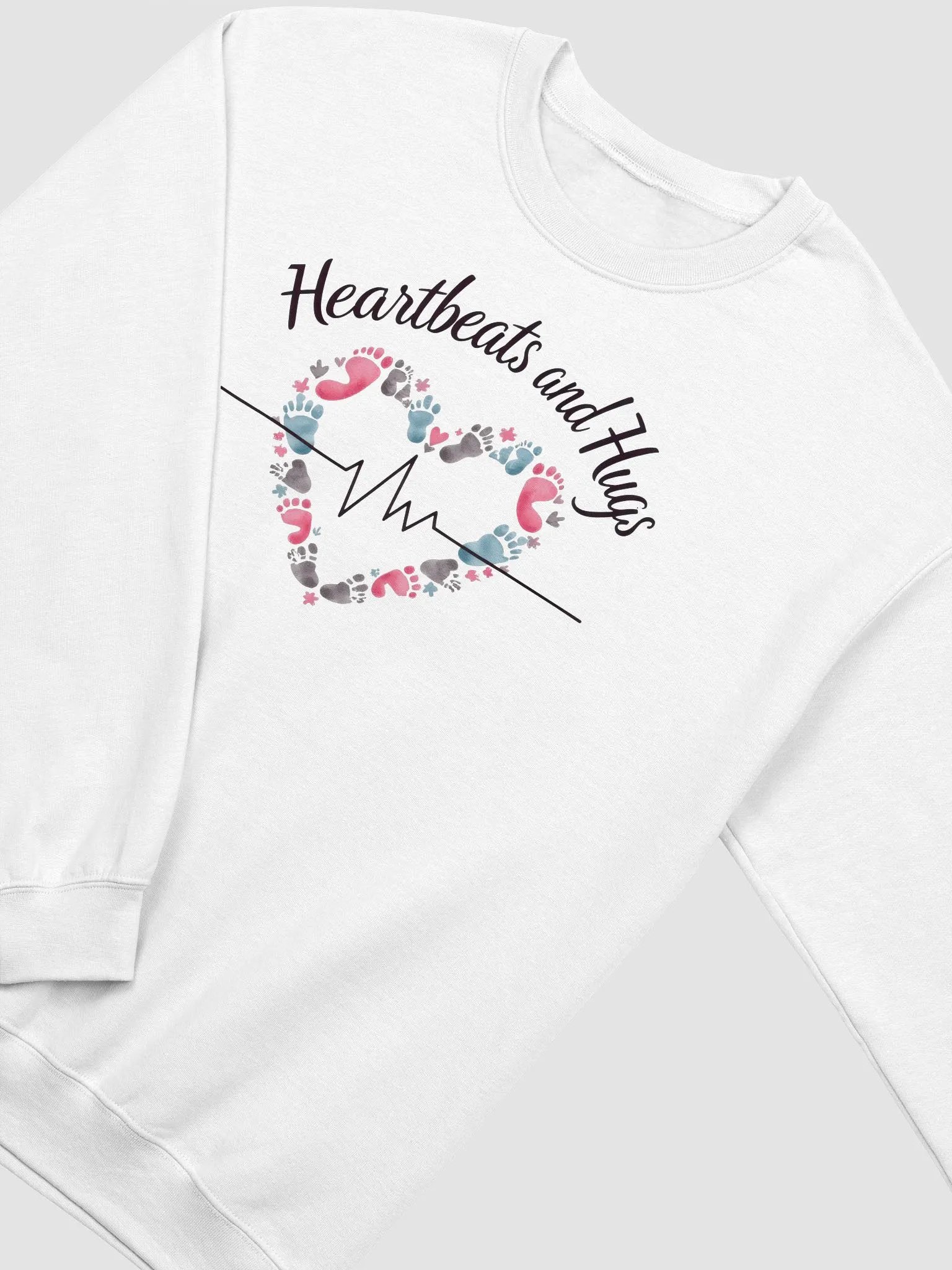 Ekg, Heartbeat and Hug Crewneck Sweatshirt product image (9)