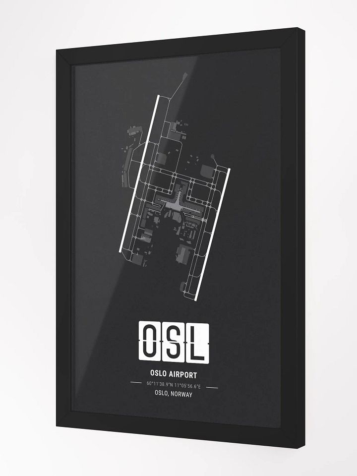 Framed Airport OSL Premium Map On Matt Paper product image (2)