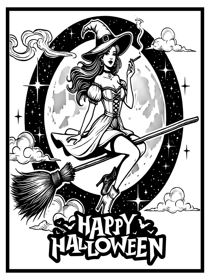3 HAPPY HALLOWEED - Adult Coloring Pages - FREE GIFT - Download & Print product image (1)