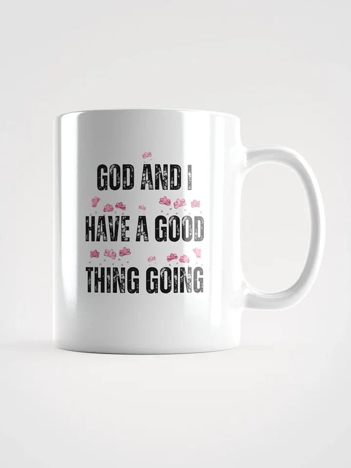 "GOD & I" Floral White Glossy Mug product image (3)