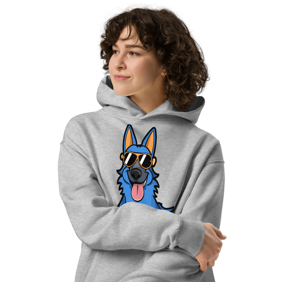 Cool Blue Dog Unisex Oversized Hoodie product image (24)