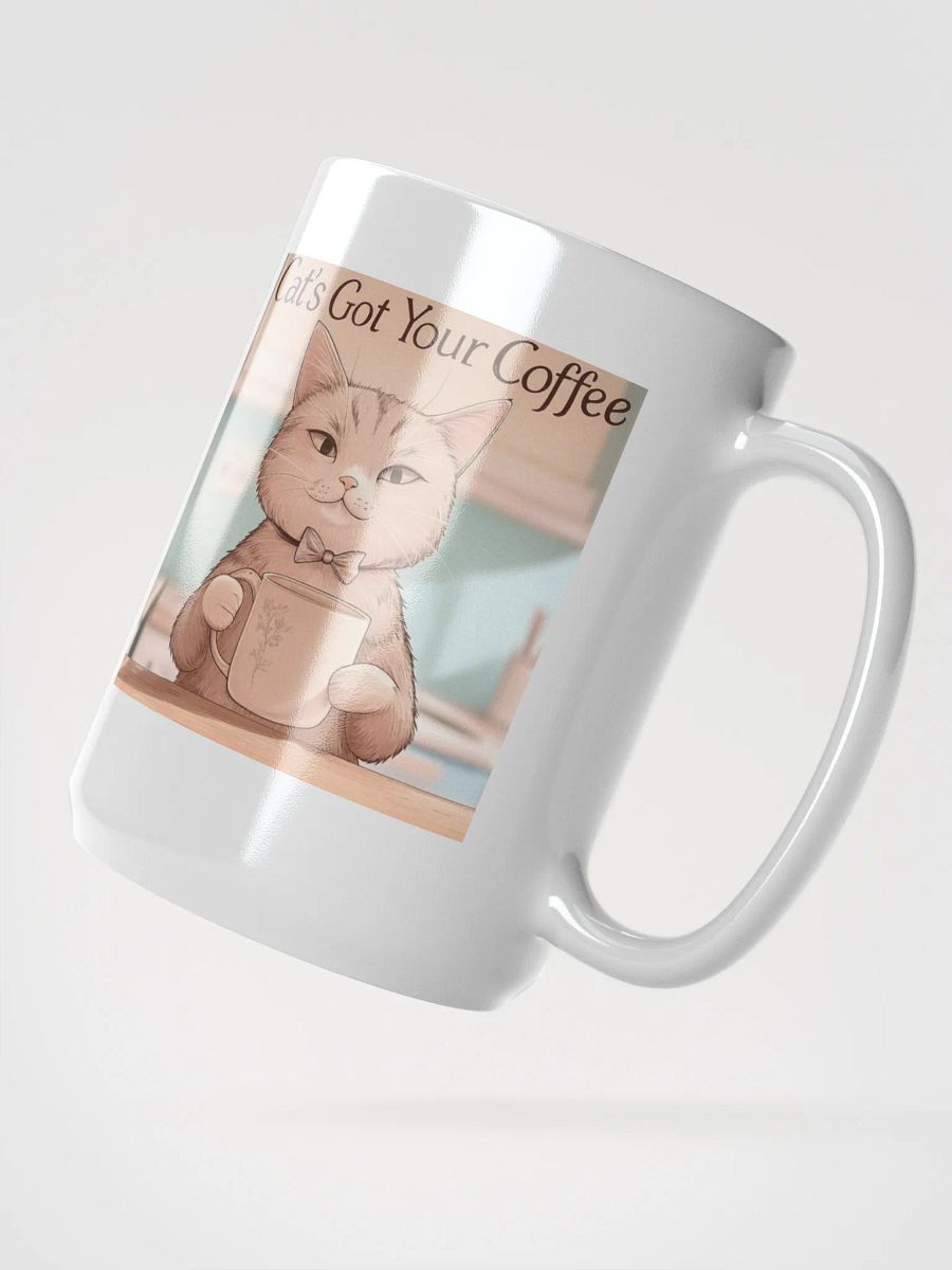 Cat Coffee Charm White Glossy Mug product image (3)