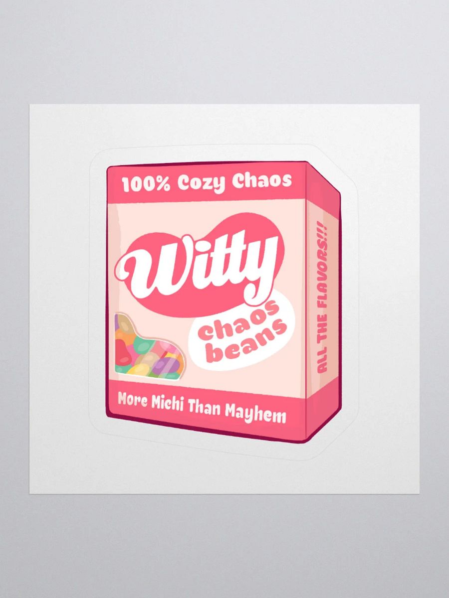 Witty Chaos Bean Sticker product image (1)