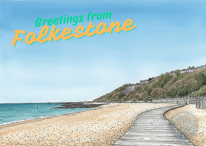 Greetings from Folkestone Postcard - Boardwalk product image (1)