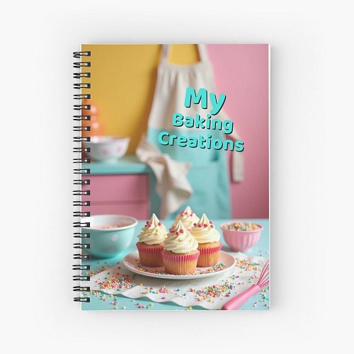 Sweeten your day with this vibrant baking notebook! 🧁 Featuring colorful cupcakes and a fun, playful kitchen scene, it’s perf...