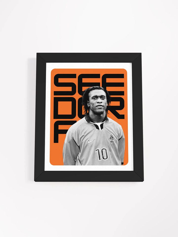 Clarence Seedorf BW Netherlands Name Art Framed Print product image (1)