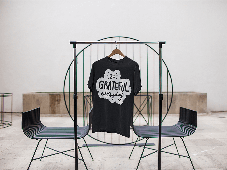 Be Grateful Everyday Black Unisex T-Shirt product image (3)