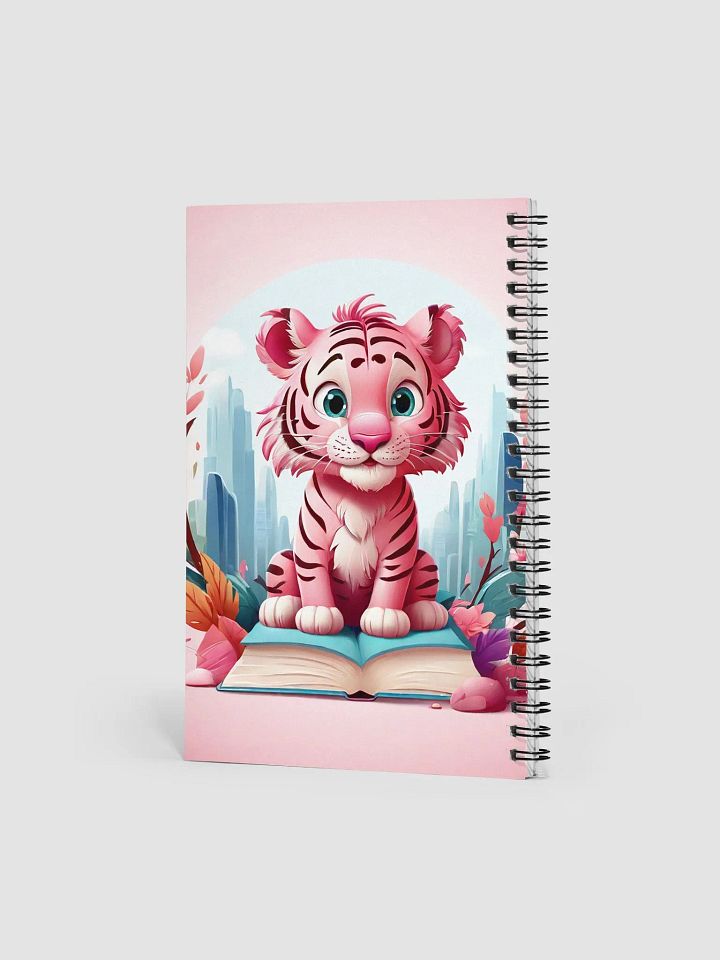 pink tiger with flower and book product image (2)