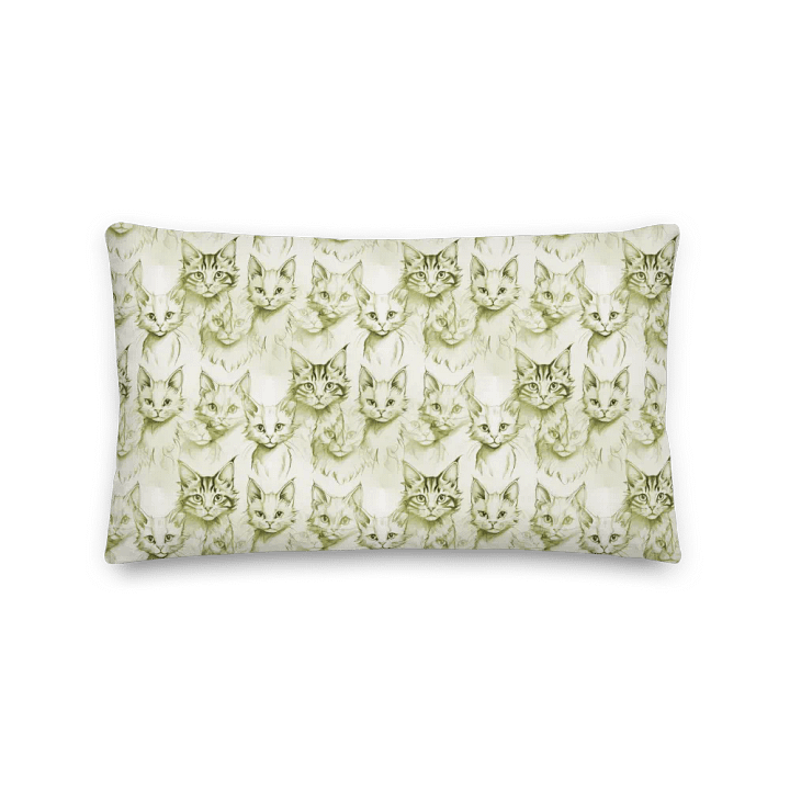 Whimsical Cat Faces All-Over Print Pillow product image (2)