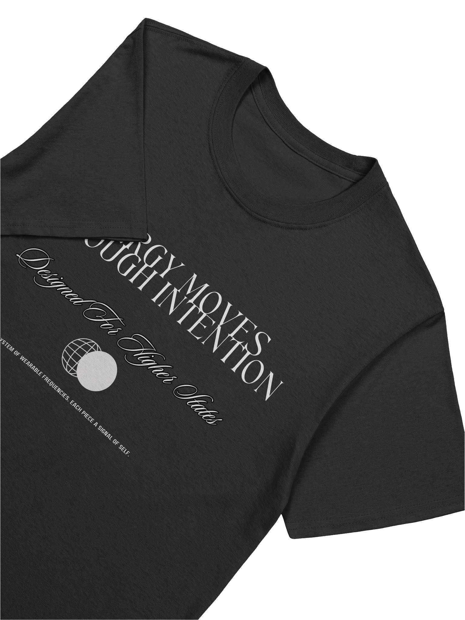 Energy Moves Through Intention Tee – Black Signal / Capsule 01 product image (8)