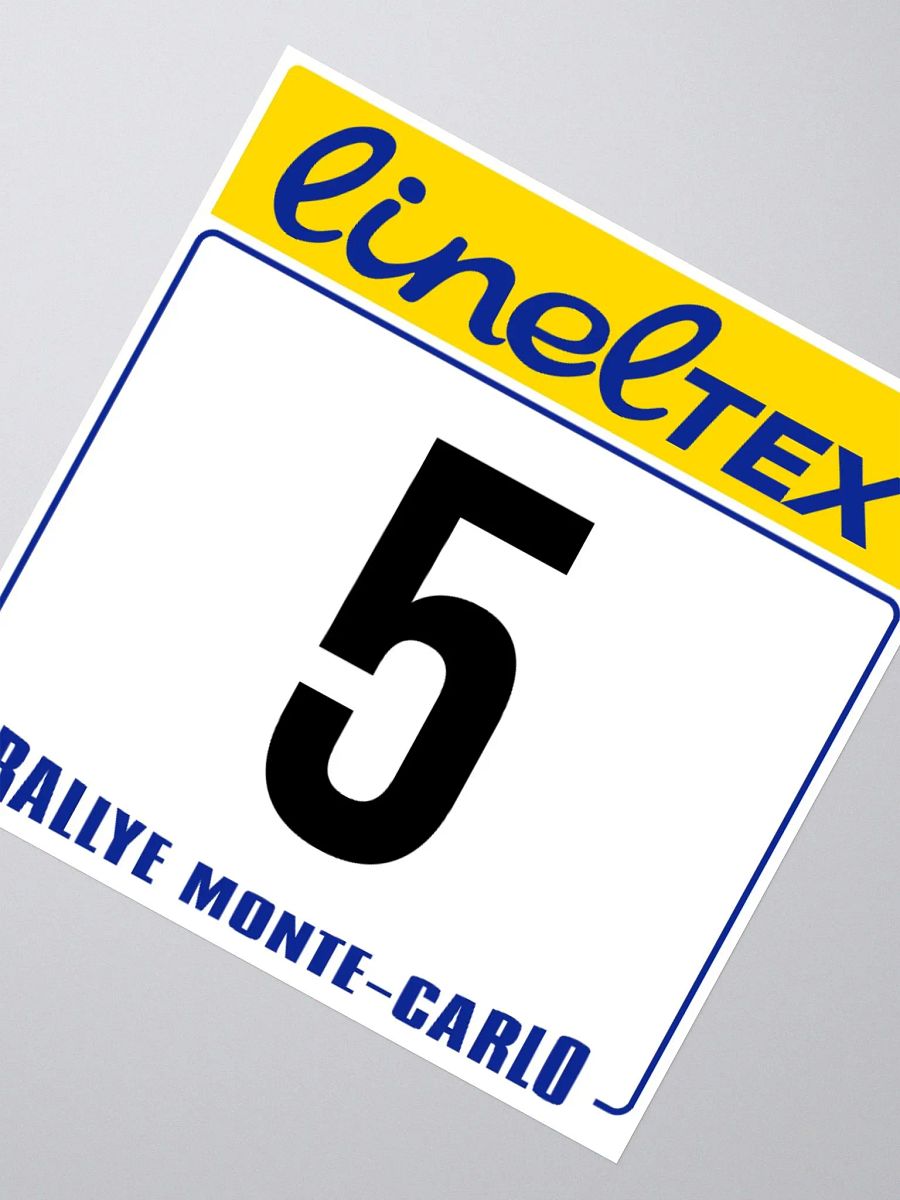 3x3 Sticker / Carlos Sainz / 1998 Rallye Monte-Carlo Number 5 product image (3)