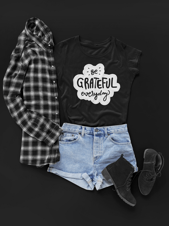 Be Grateful Everyday Black Unisex T-Shirt product image (1)