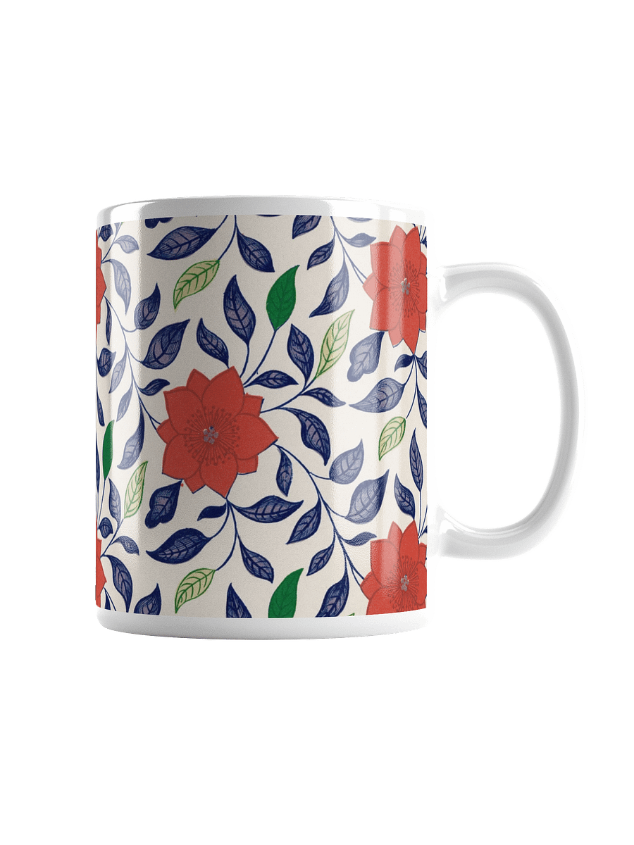 Flower Pattern. 11oz Ceramic White Mug product image (1)