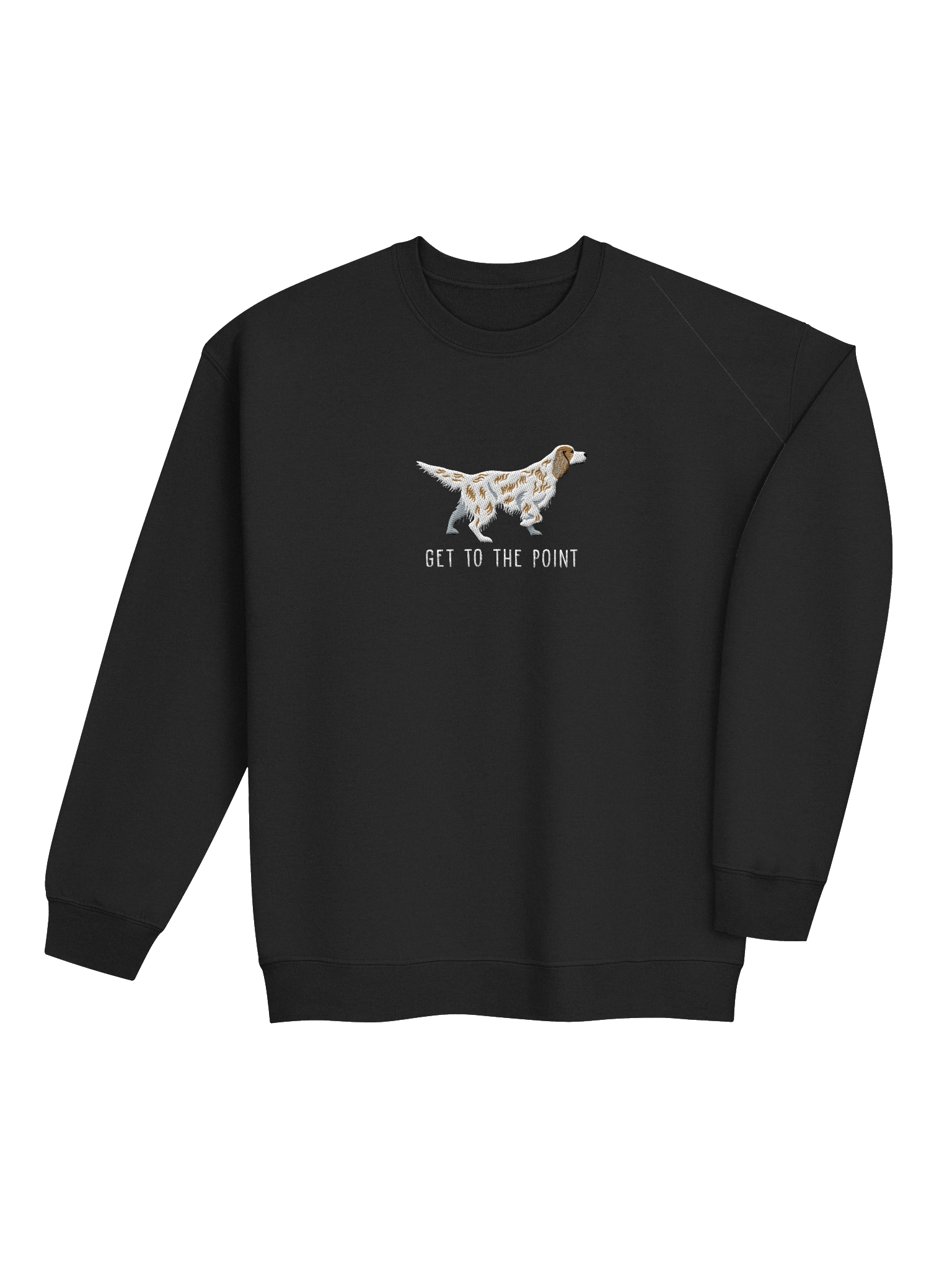 Get to the Point Sweatshirt (Embroidered) of an English Setter(Brown Belton) product image (24)