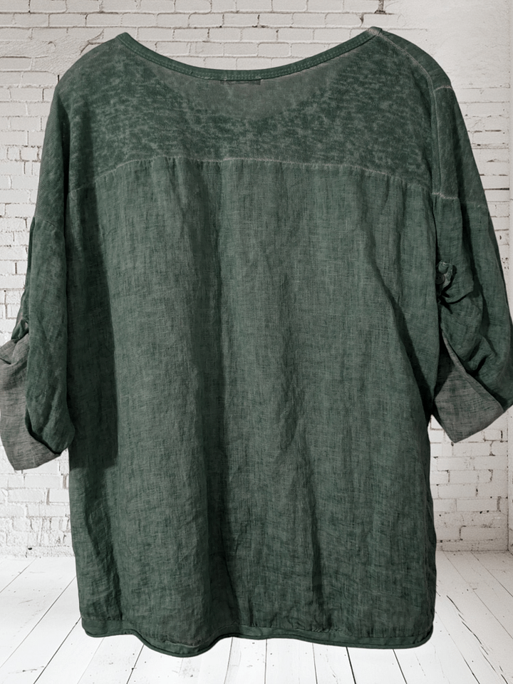 S Green Button Sleeve Tunic product image (2)