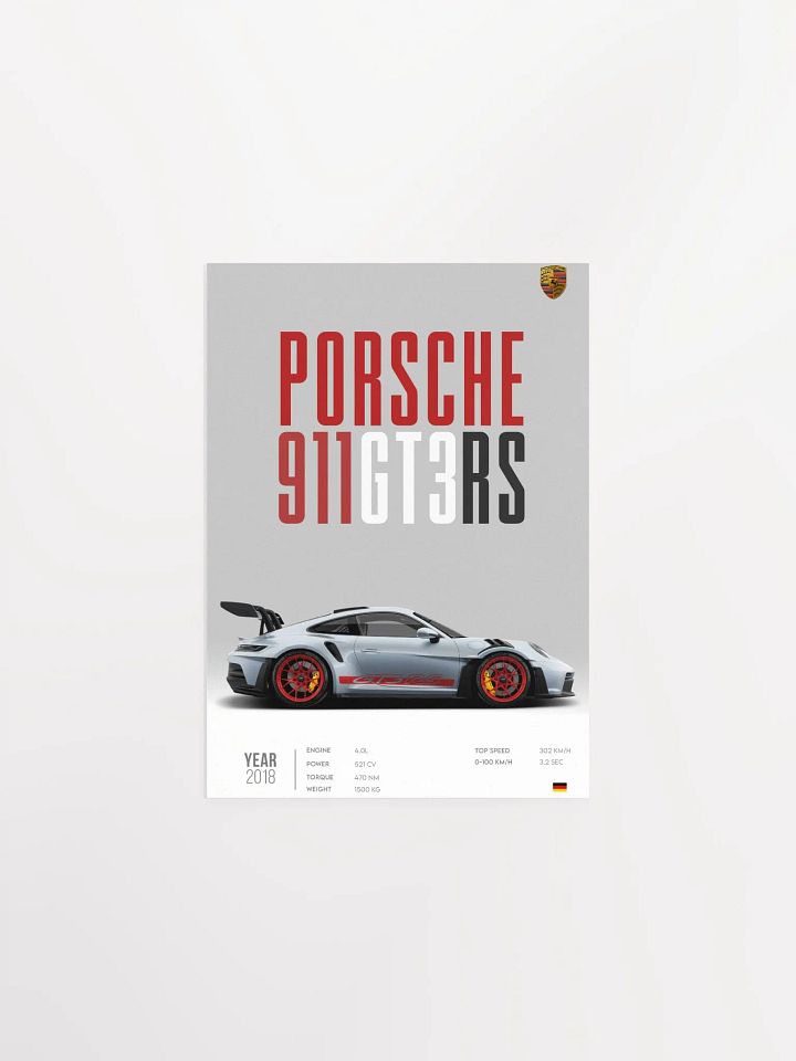 Porsche 911 GT3 RS Poster, Porsche 992 GT3 RS Print, Car Print, Car Wall Art, Car Poster, Boys Room Decor - Race Car Poster product image (1)