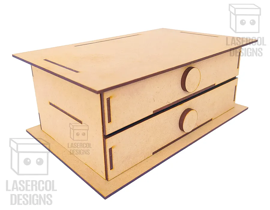 2 Drawers Desk Organizer - Laser Cut Files product image (3)