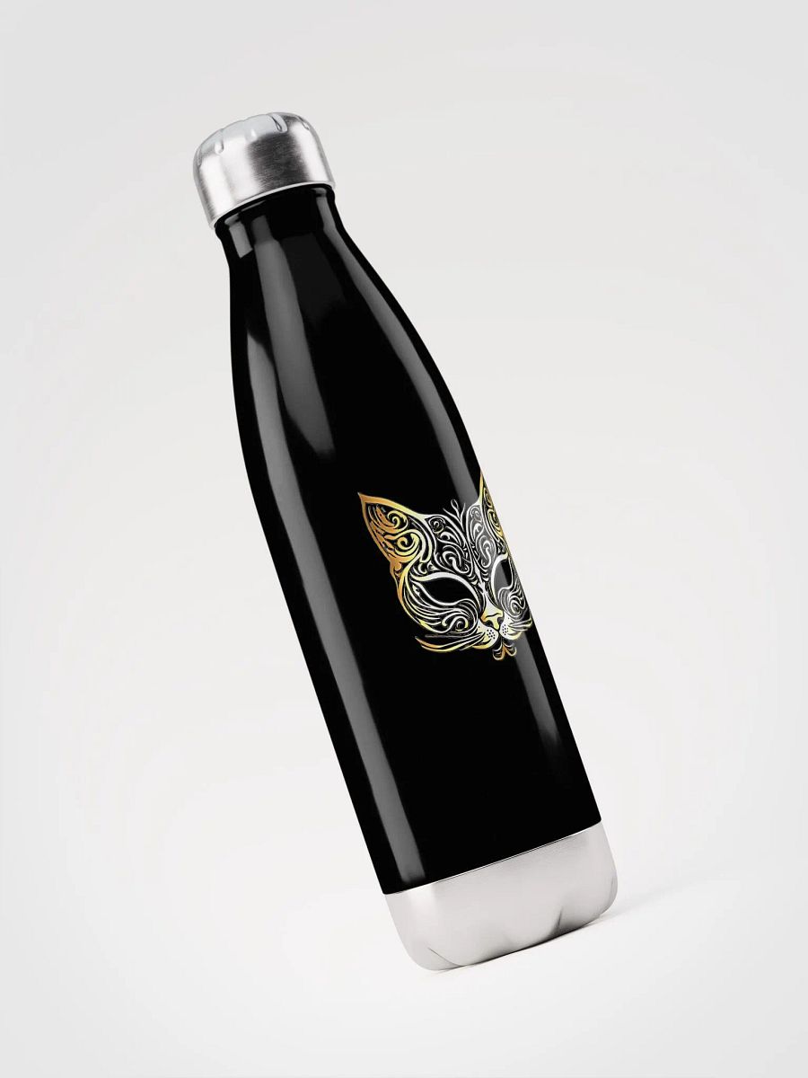 Regal Feline Gold Mask Stainless Steel Water Bottle product image (4)