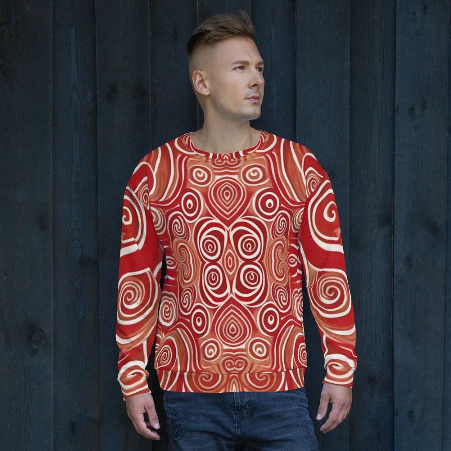 Funky Cherry Swirls Liquid Tie-Dye Sweatshirt product image (9)