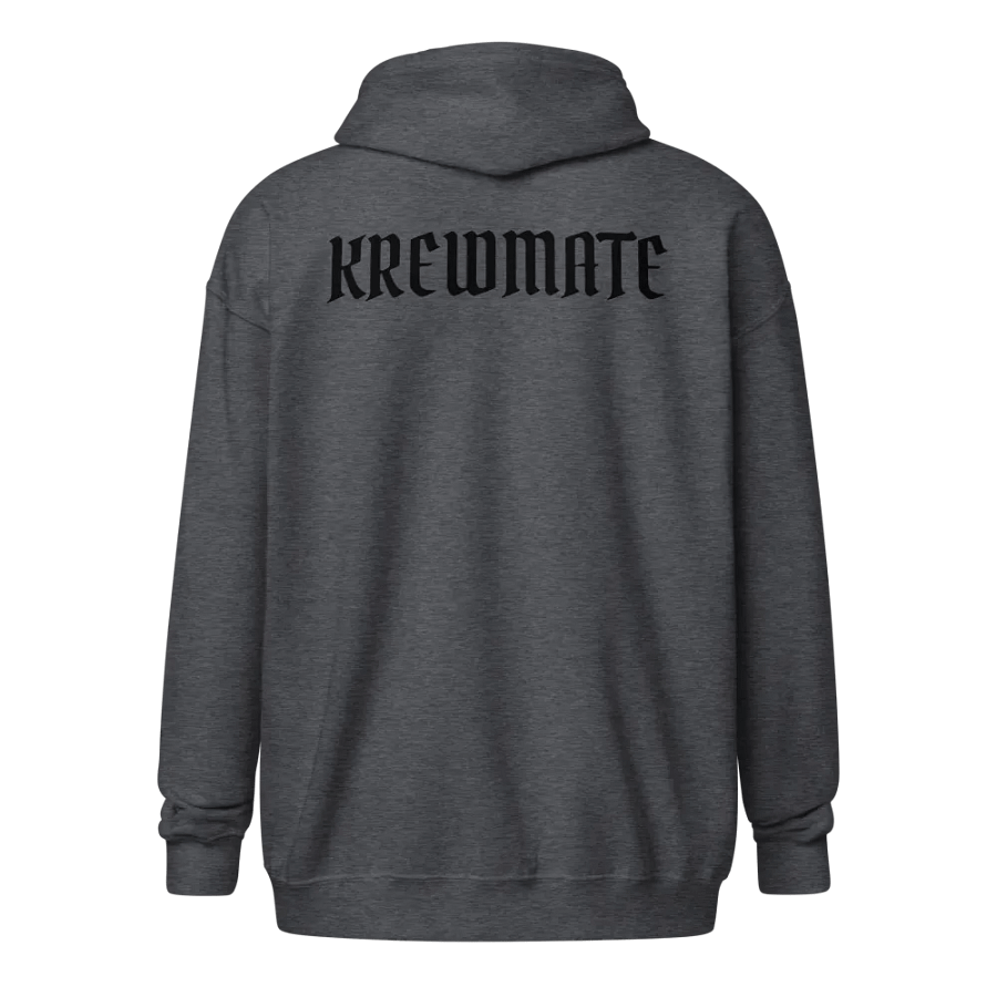 Krewmate Essential Zip Hoodie (Black Logo) product image (4)