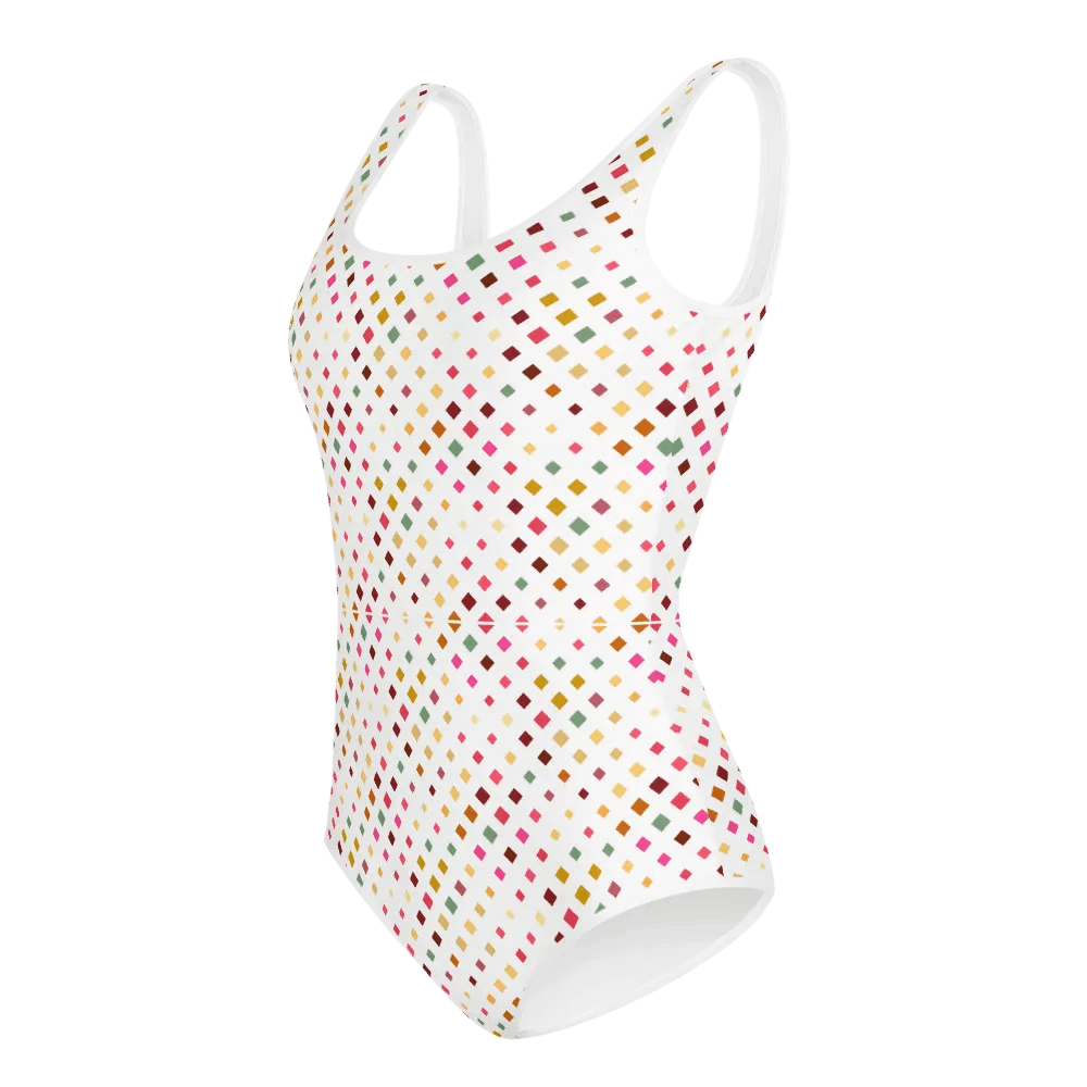 Colorful Square Patterns Youth Swimsuit product image (4)