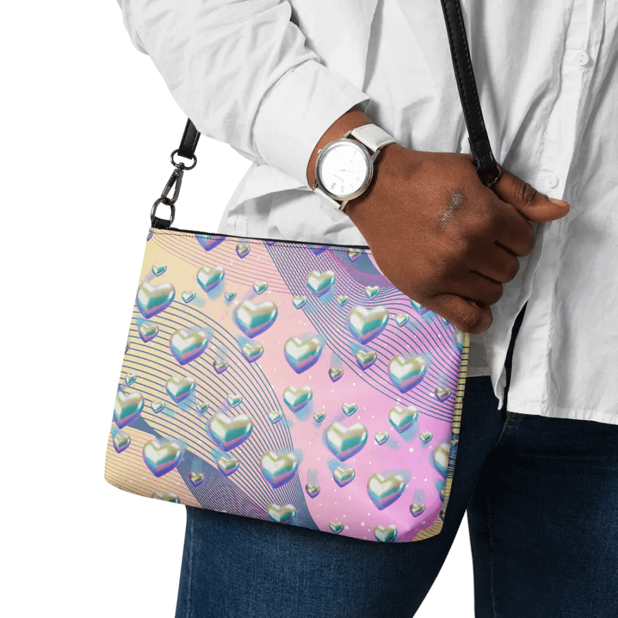Iridescent Heart design Crossbody Bag for stylish feminine ladies product image (11)