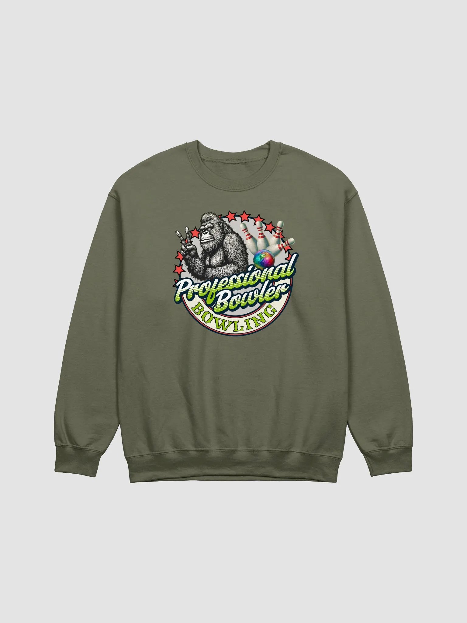 Professional Bowler Sasquatch Bowling Graphic Sweatshirt product image (11)