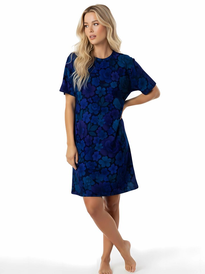 Romantic Cottagecore Oversized Dress – Boho Wildflower T-Shirt Style product image (2)