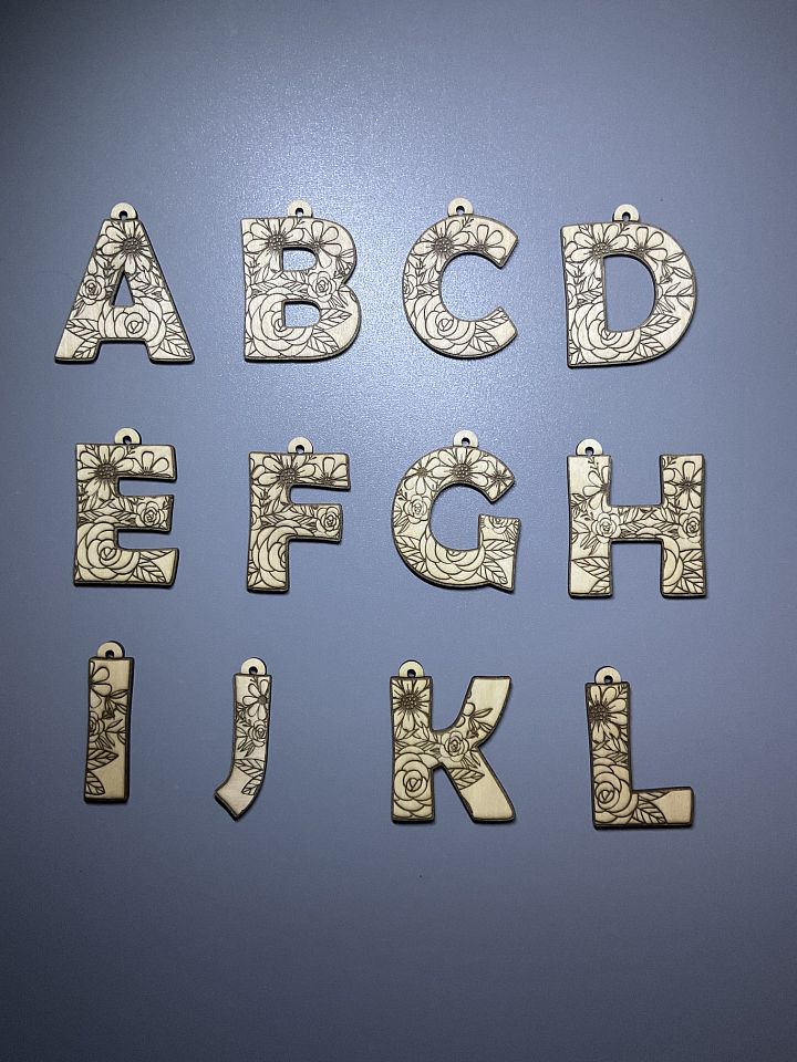 Flower Alphabet Keychains product image (1)