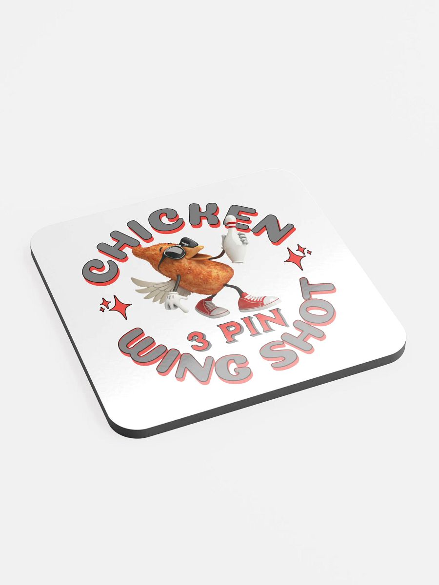 Chicken Wing Shot 3 Pin Bowling Coaster product image (3)