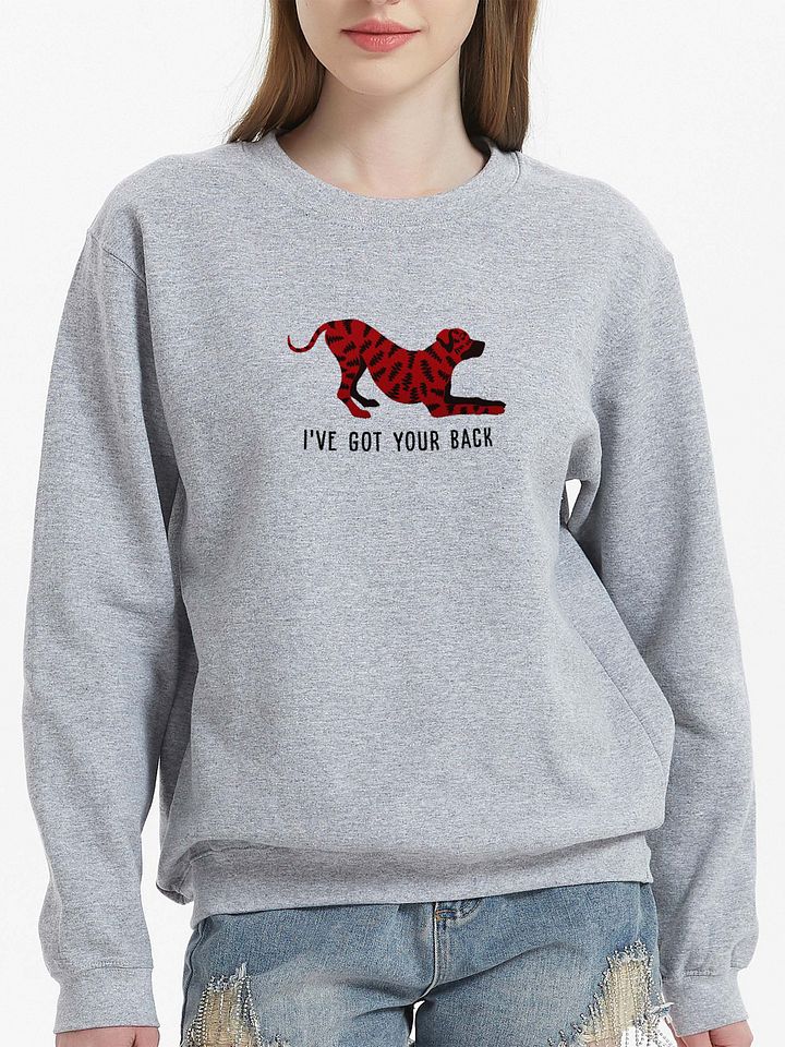 I've Got Your Back Sweatshirt (Embroidered) of a Rhodesian Ridgeback(Brindle) product image (2)