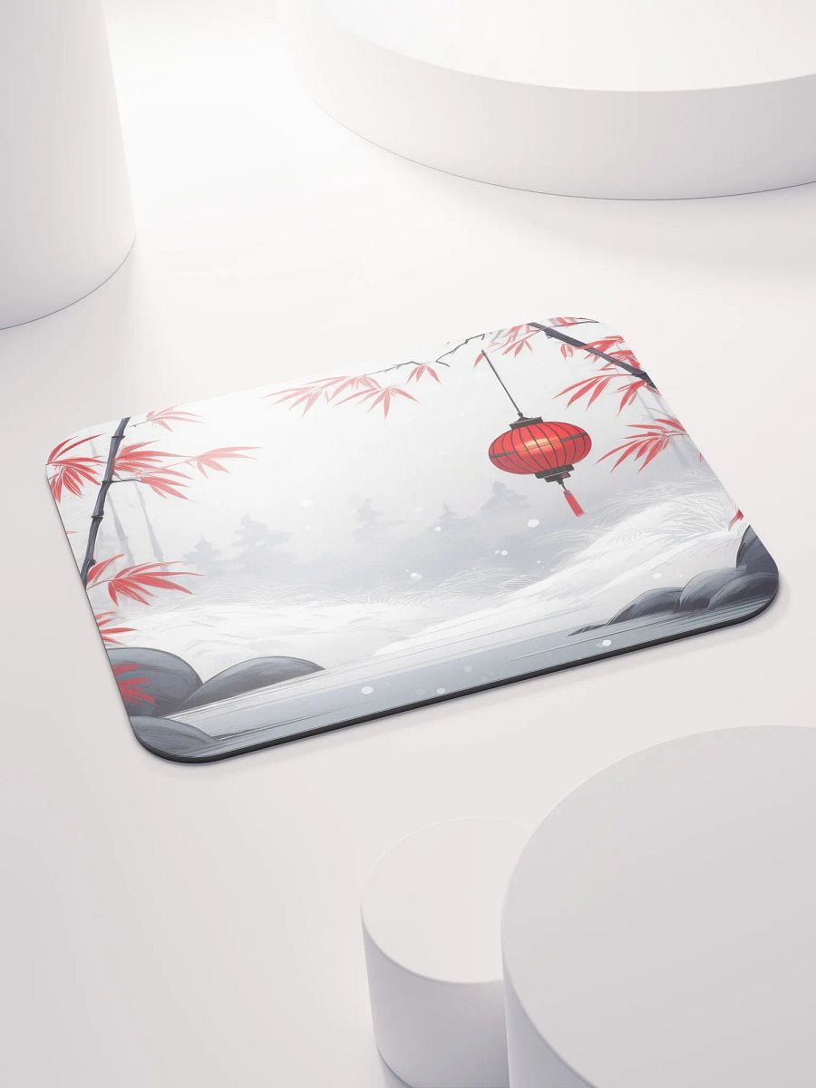 Snowy Lantern Small Mouse Pad (7 x 9) product image (5)