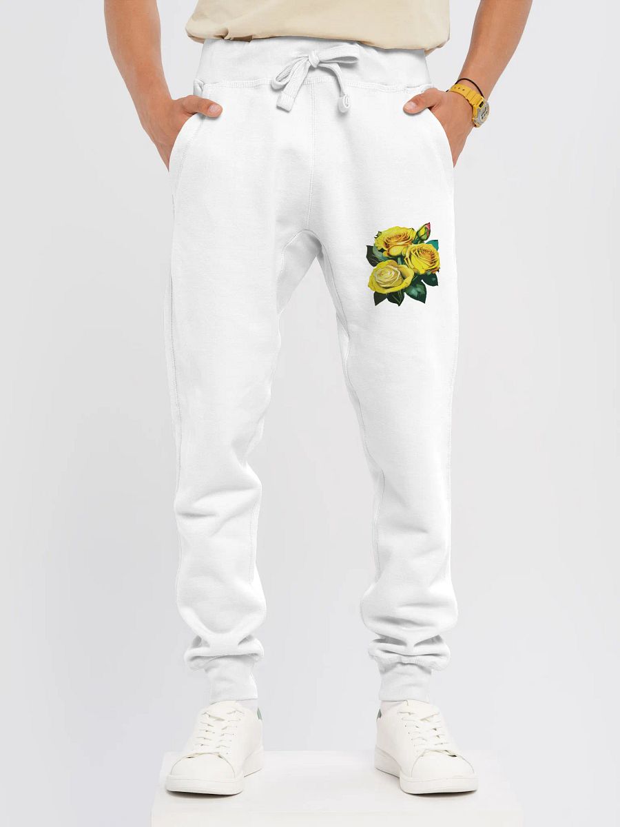 Unisex Bold Yellow Rose Joggers product image (3)