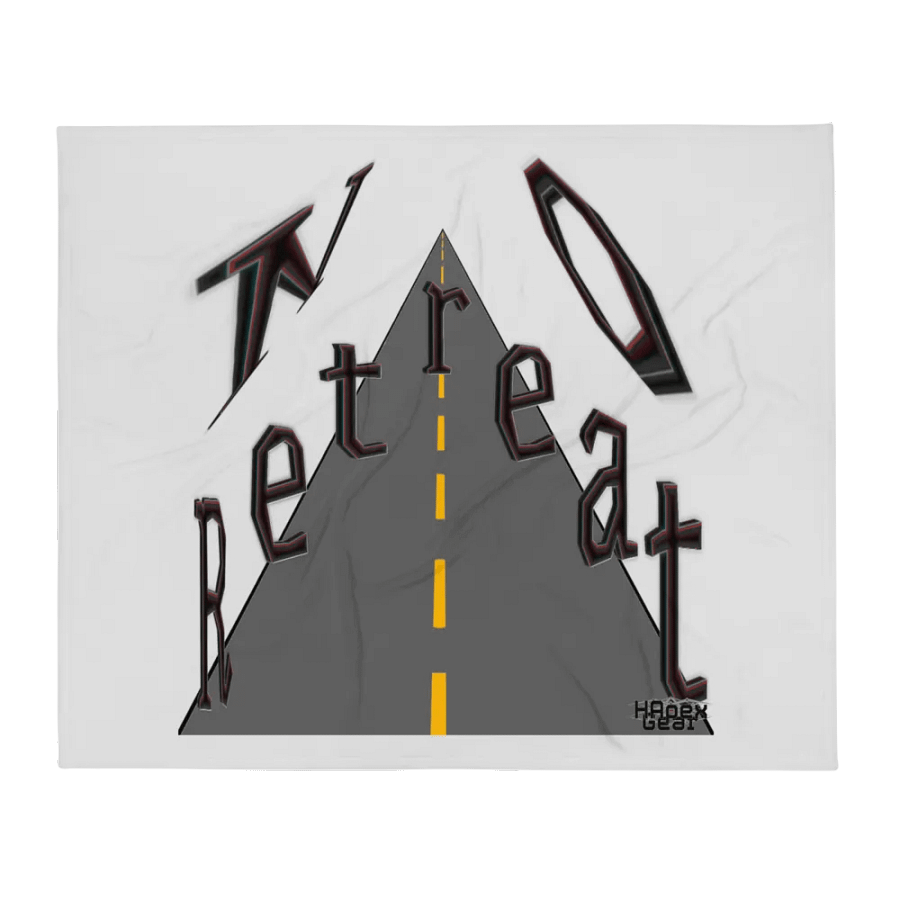 No Retreat - White - Throw Blanket product image (1)