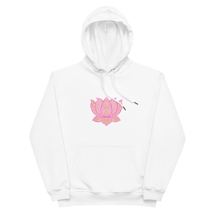 Lotus Eye Gold Line Art Eco Hoodie product image (2)