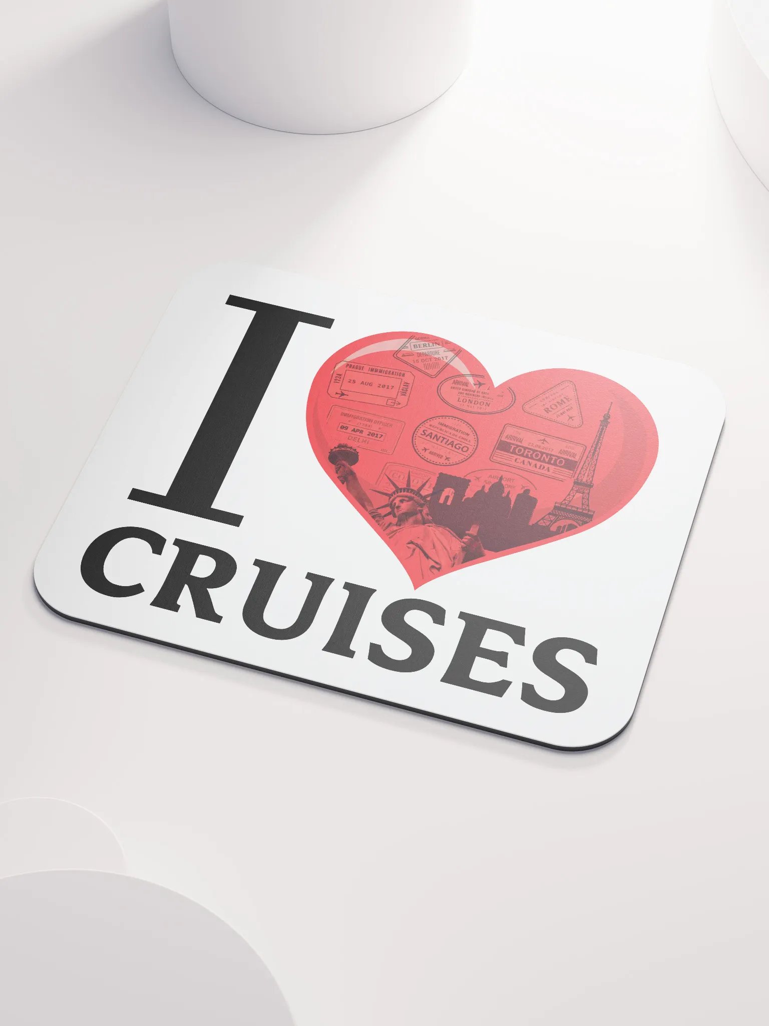 I Love Cruises Mouse Pad product image (3)