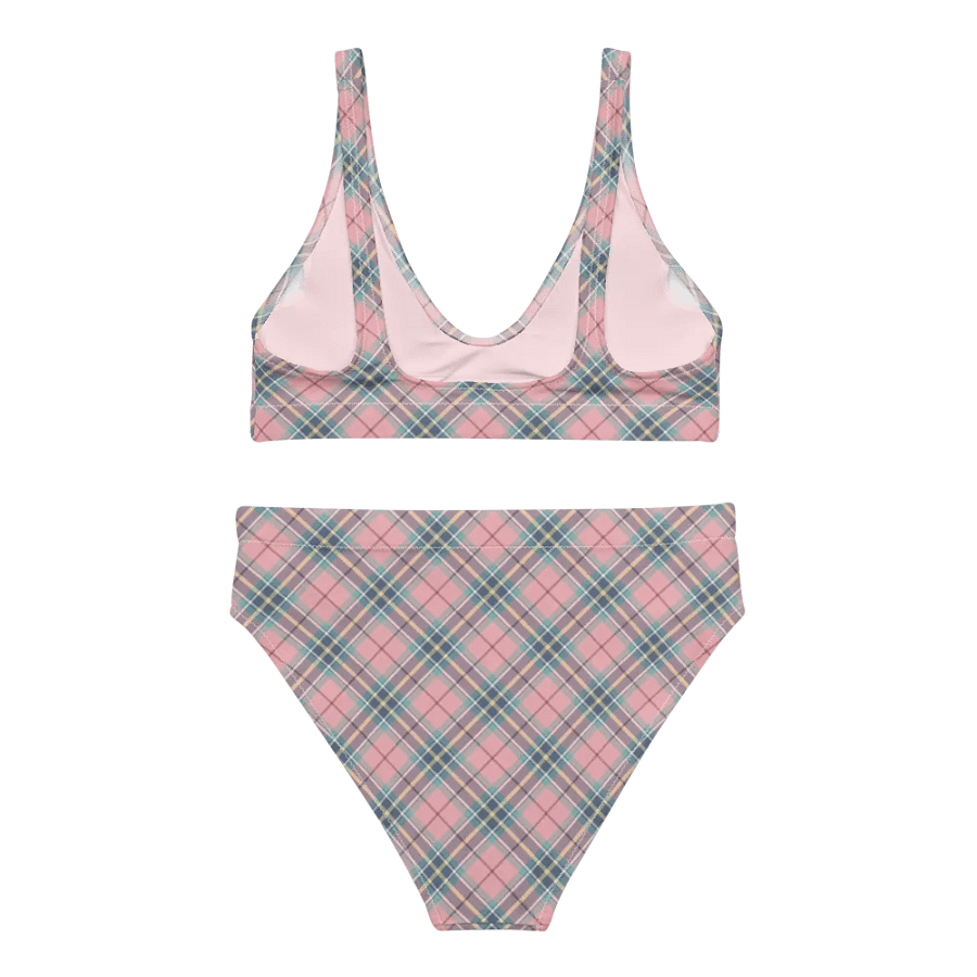 Pastel Pink, Mint Green, and Yellow Plaid Bikini product image (4)