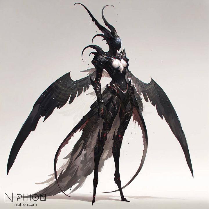 High-Resolution Digital Art – Abyssal Seraph, Character Design #8 product image (1)