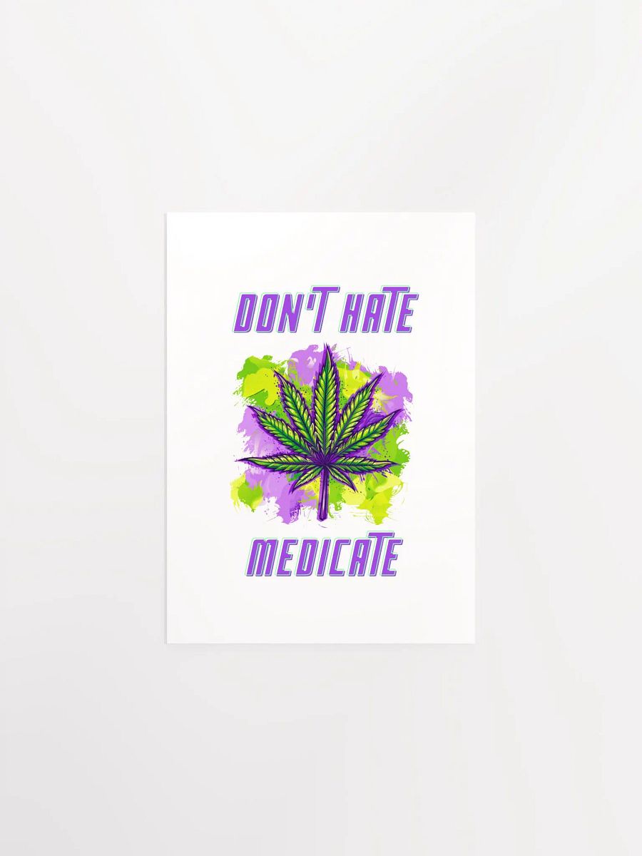 Medicate with Art: Cannabis Leaf Poster product image (1)