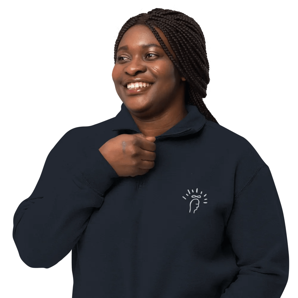 Magic Mind (white) embroidered quarter zip product image (3)