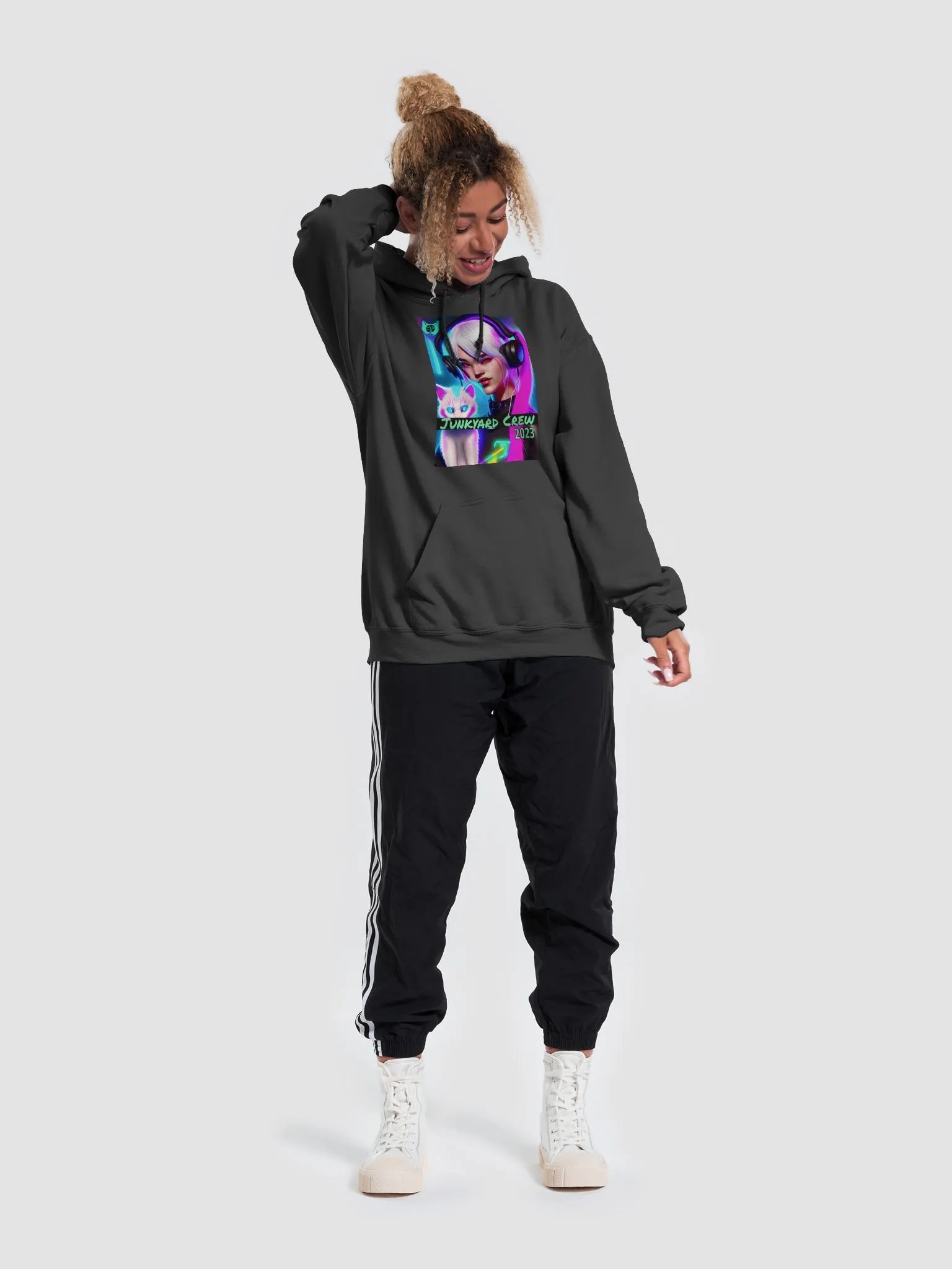 NEON THREE Pullover Hoodie Front Print (US, EU, AU and CA SHIPPING) product image (6)