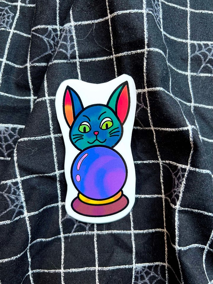 Clairvoyant Cat | Vinyl Glossy Sticker product image (1)