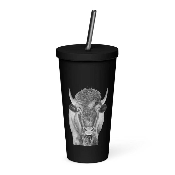 Bison Drawing Straw Cup product image (1)