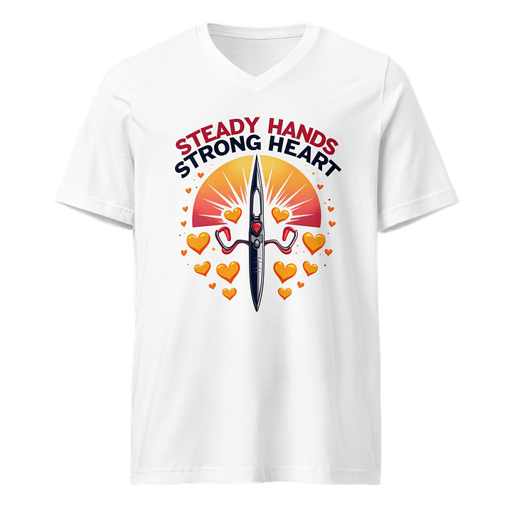 Steady Hands Strong Heart Rowing Boat V-Neck Tee product image (1)