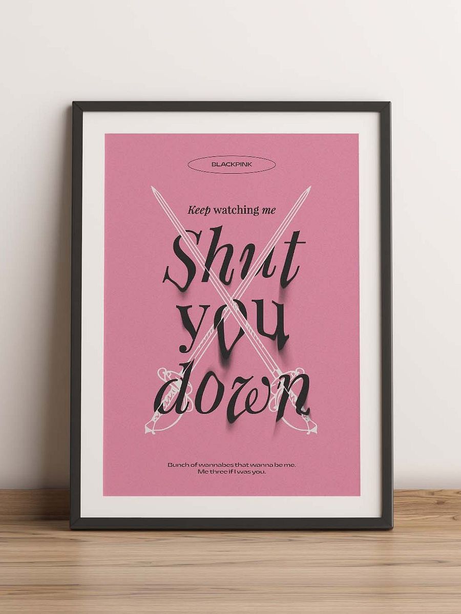Shut Down - BLACKPINK KPOP Digital Printable Wall Art Poster (A1 SIZE) - Instant Download product image (1)