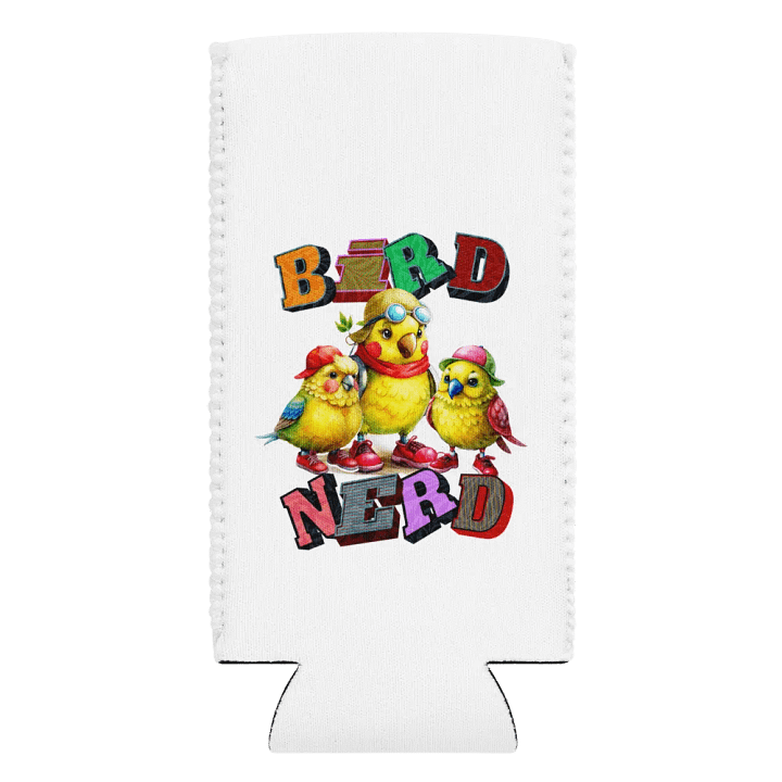 Bird Nerd Yellow Budgie Whimsical Can Cooler product image (2)