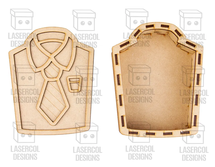 Shirt and Tie Father's Day Gift Boxes (3 Sizes) - Laser Cut Files product image (5)