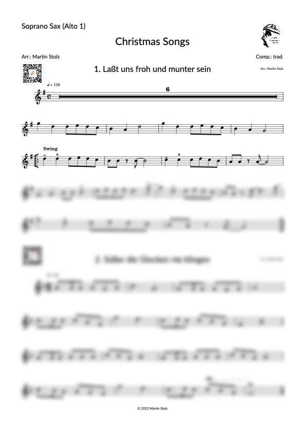 11 Christmas Carols - Saxophone Quartet product image (2)