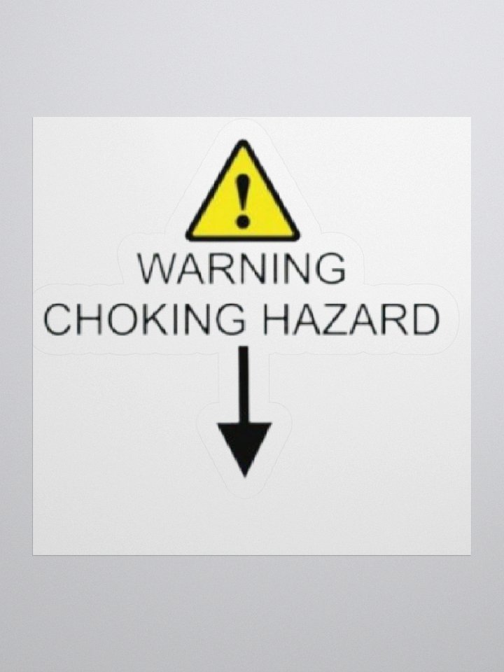 Warning Choking Hazard Sticker product image (1)